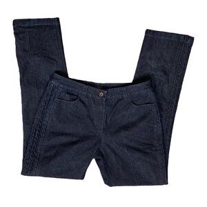 Escada Jeans Size 42 (US Size 12) Straight Leg, High Rise, Embellished Sides